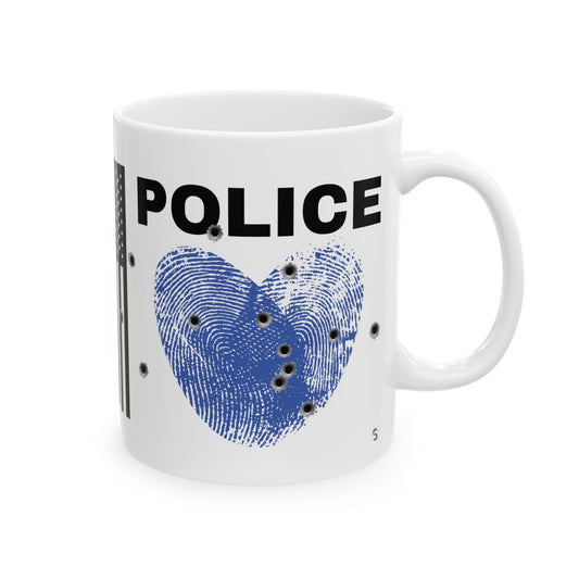 Thin Blue Line Ceramic Mug — "Hated Until Needed" Police Pride Design