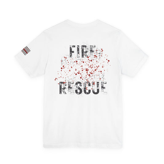 Fire Rescue 'Contaminated For Life' Short Sleeve Tee — Thin Red Line Flag