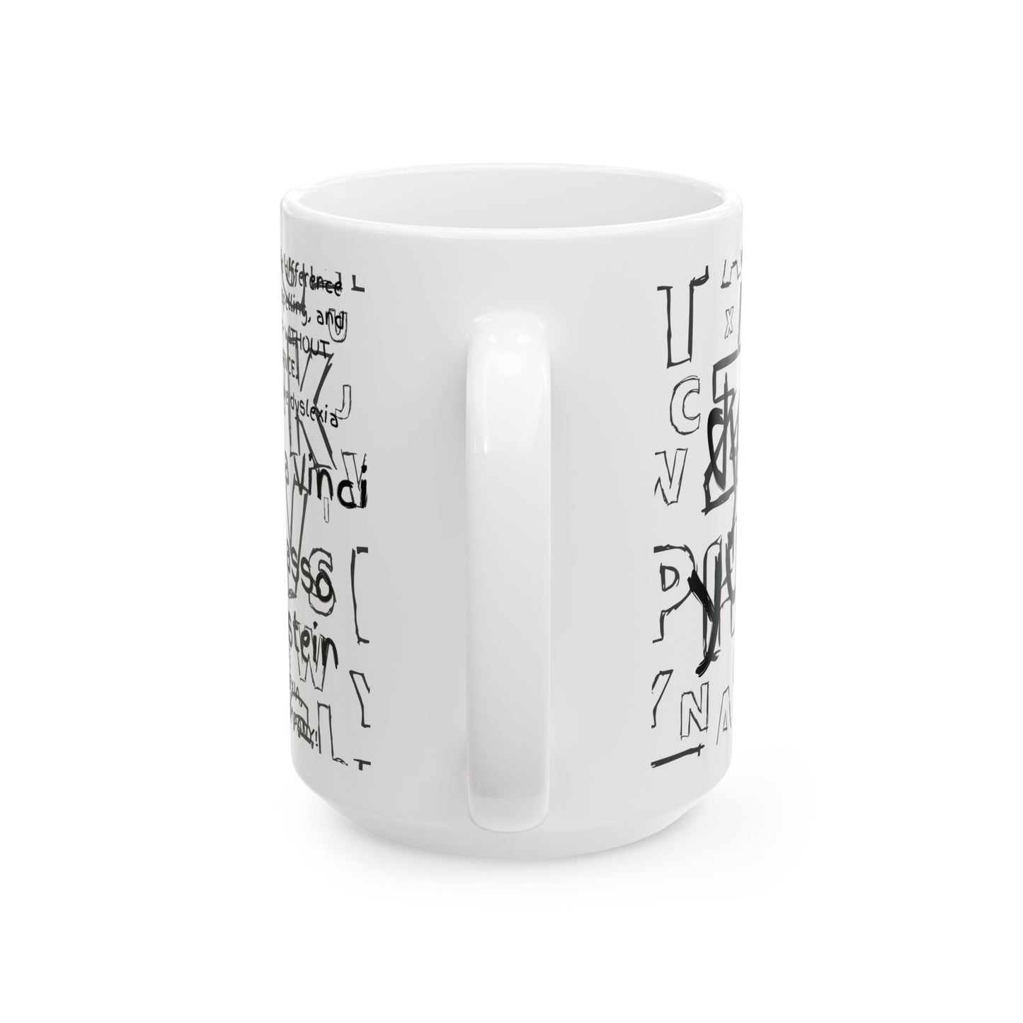 Dyslexic Pride Ceramic Mug — “I’m Dyslexic, Yuck Fou!” with Definition & Famous Geniuses (11oz/15oz)
