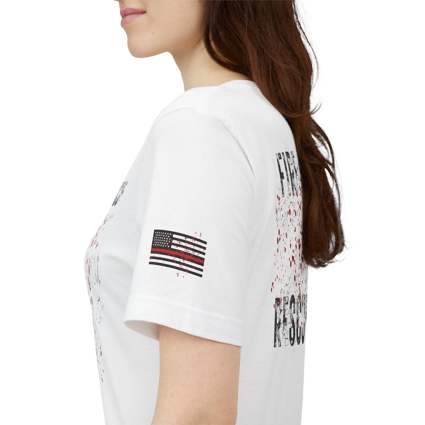 Fire Rescue 'Contaminated For Life' Short Sleeve Tee — Thin Red Line Flag